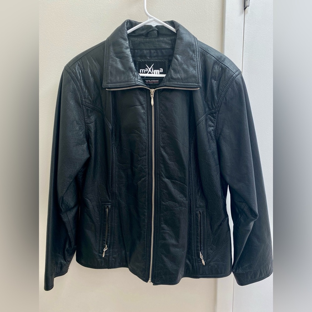 Maxima Wilson’s The Leather Experts Genuine Leather Biker Jacker size M